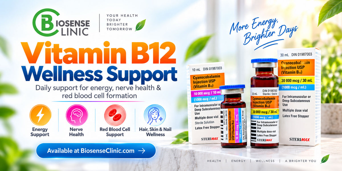 Daily support for energy, nerve health & red blood cell formation - BiosenseClinic
