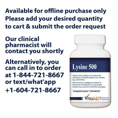 VitaAid Lysine 500 - BiosenseClinic.ca