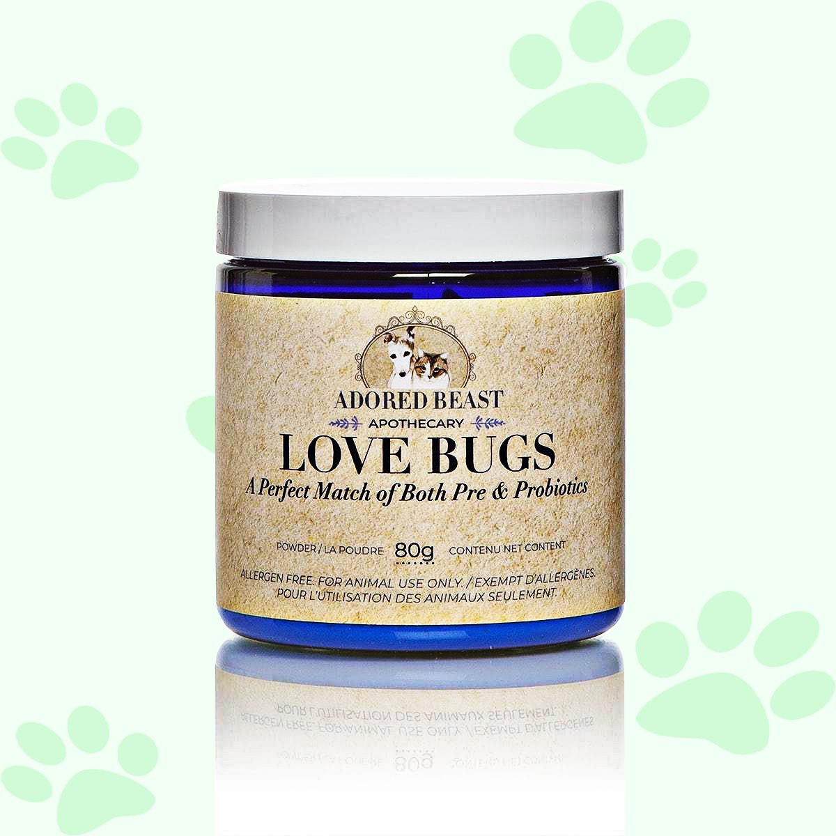 Adored Beast Love Bugs | Pre & Probiotics 80g - biosenseclinic.ca