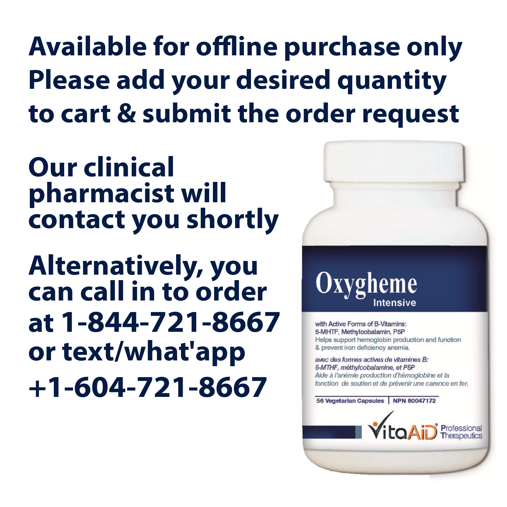 VitaAid Oxygheme Intensive - BiosenseClinic.ca